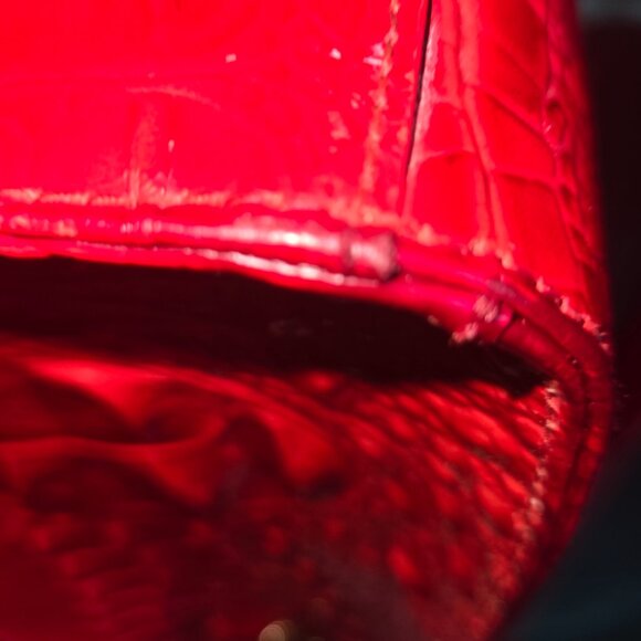 LARGE SCARLTE RED BRAHMIN BUISNESS TOTE BAG - Picture 10 of 17